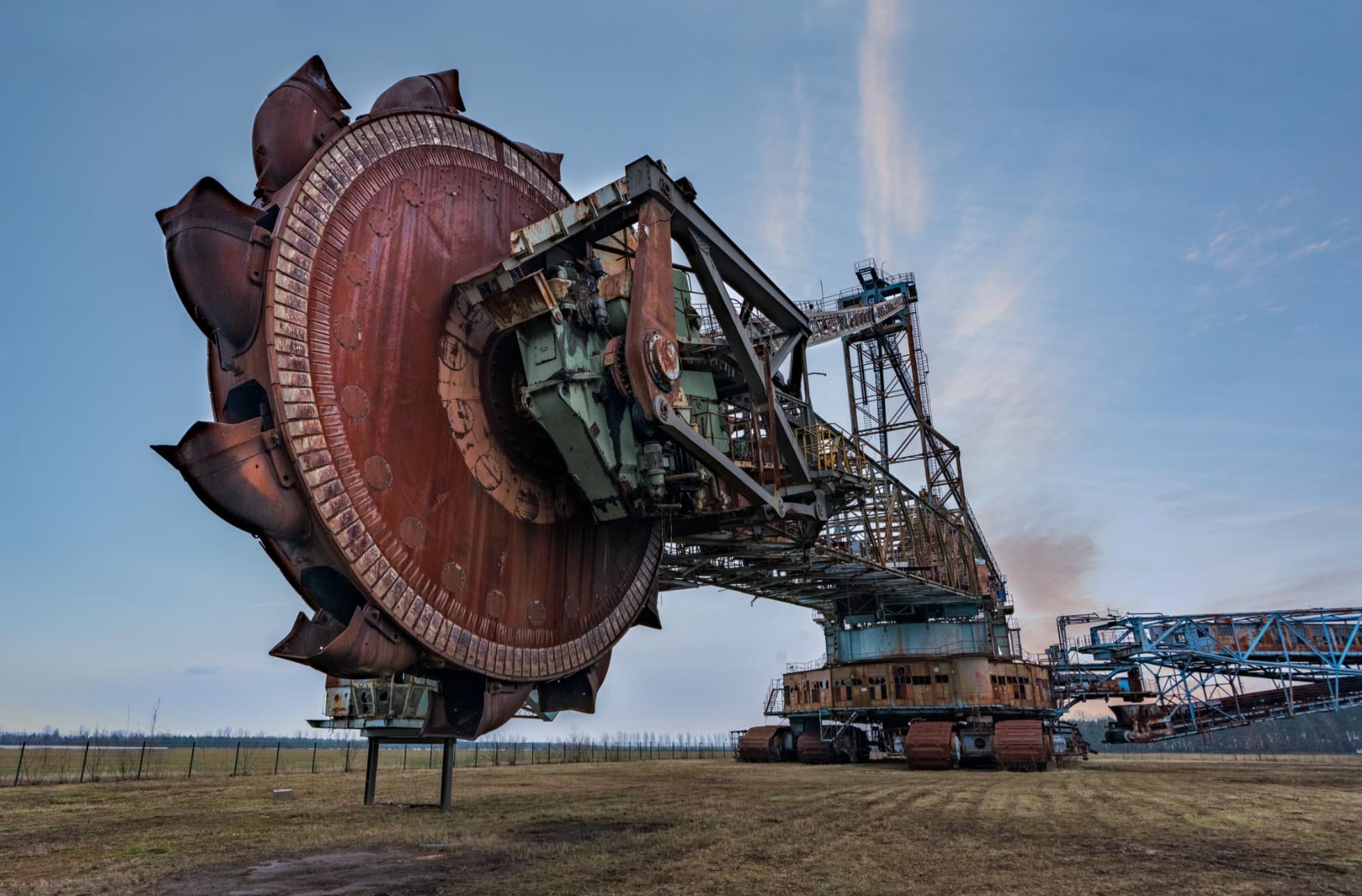 abandoned bucket wheel excavator